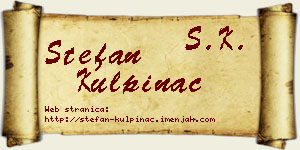 Stefan Kulpinac vizit kartica